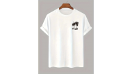 Erkek Kısa Kol Yazlık Tişört Bisiklet Yaka Palmiye Baskılı T-Shirt - Beyaz Erkek Kısa Kol Yazlık Tişört Bisiklet Yaka Palmiye Baskılı T-Shirt - Beyaz