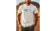 Erkek Sarj %1 Baskılı T-Shirt Kısa Kol Bisiklet Yaka Regular Fit Tişört - Beyaz Erkek Sarj %1 Baskılı T-Shirt Kısa Kol Bisiklet Yaka Regular Fit Tişört - Beyaz