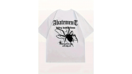 Kadın Tişört Örümcek Baskılı Bisiklet Yaka T-shirt - Beyaz Kadın Tişört Örümcek Baskılı Bisiklet Yaka T-shirt - Beyaz