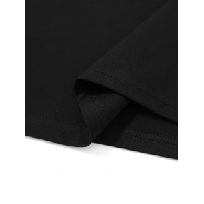 Erkek Sarj %1 Baskılı T-Shirt Kısa Kol Bisiklet Yaka Regular Fit Tişört - - Siyah