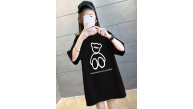 Kadın Tişört Penye Compack Baskılı Oversize Bisiklet Yaka T-shirt - Siyah Kadın Tişört Penye Compack Baskılı Oversize Bisiklet Yaka T-shirt - Siyah