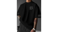 Erkek Baskılı T-Shirt Kısa Kol Bisiklet Yaka Regular Fit Yazlık Tişört - Siyah Erkek Baskılı T-Shirt Kısa Kol Bisiklet Yaka Regular Fit Yazlık Tişört - Siyah
