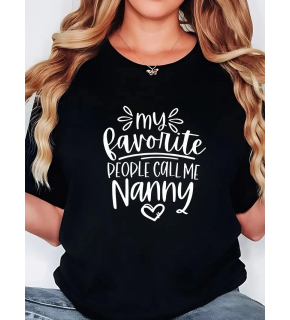 Kadın Kısa Kol Yazlık Tişört Bisiklet Yaka Baskılı Oversize T-Shirt - Siyah