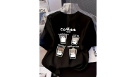 Kadın Kısa Kol Yazlık Tişört Bisiklet Yaka Baskılı Oversize T-Shirt - Siyah Kadın Kısa Kol Yazlık Tişört Bisiklet Yaka Baskılı Oversize T-Shirt - Siyah
