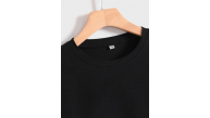Kadın Baskılı Tişört Kısa Kol Bisiklet Yaka T-shirt - Siyah Kadın Baskılı Tişört Kısa Kol Bisiklet Yaka T-shirt - Siyah