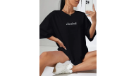 Kadın T-shirt Penye Compack Classical Baskılı Kısa kol Tişört - Siyah Kadın T-shirt Penye Compack Classical Baskılı Kısa kol Tişört - Siyah