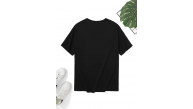 Erkek Kısa Kol Yazlık Tişört Bisiklet Yaka Baskılı Oversize T-Shirt - Siyah Erkek Kısa Kol Yazlık Tişört Bisiklet Yaka Baskılı Oversize T-Shirt - Siyah