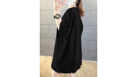 Kadın Tişört Penye Compack Baskılı Oversize Bisiklet Yaka T-shirt - Siyah Kadın Tişört Penye Compack Baskılı Oversize Bisiklet Yaka T-shirt - Siyah