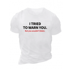 Erkek Baskılı T-Shirt Kısa Kol Bisiklet Yaka Regular Fit Rahat Kalıp Günlük Tişört - Beyaz