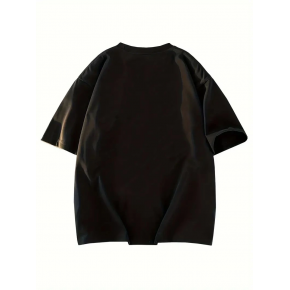 Kadın T-shirt Bisiklet yaka  NY Baskılı kısa kol Tişört - Siyah