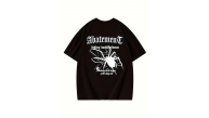 Kadın Tişört Örümcek Baskılı Bisiklet Yaka T-shirt - Siyah Kadın Tişört Örümcek Baskılı Bisiklet Yaka T-shirt - Siyah