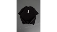 Erkek Ön ve Arka Baskılı T-Shirt Kısa Kol Bisiklet Yaka Regular Fit Tişört - Siyah Erkek Ön ve Arka Baskılı T-Shirt Kısa Kol Bisiklet Yaka Regular Fit Tişört - Siyah