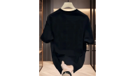 Kadın Kısa Kol Yazlık Tişört Bisiklet Yaka Baskılı Oversize T-Shirt - Siyah Kadın Kısa Kol Yazlık Tişört Bisiklet Yaka Baskılı Oversize T-Shirt - Siyah