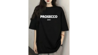 Kadın Kısa Kol Yazlık Tişört Bisiklet Yaka Baskılı Oversize T-Shirt - Siyah Kadın Kısa Kol Yazlık Tişört Bisiklet Yaka Baskılı Oversize T-Shirt - Siyah