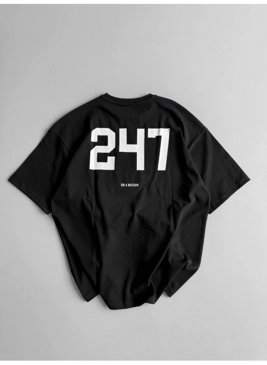 Erkek Ön ve Arka Baskılı T-Shirt Kısa Kol Bisiklet Yaka Regular Fit Tişört - Siyah Erkek Ön ve Arka Baskılı T-Shirt Kısa Kol Bisiklet Yaka Regular Fit Tişört - Siyah