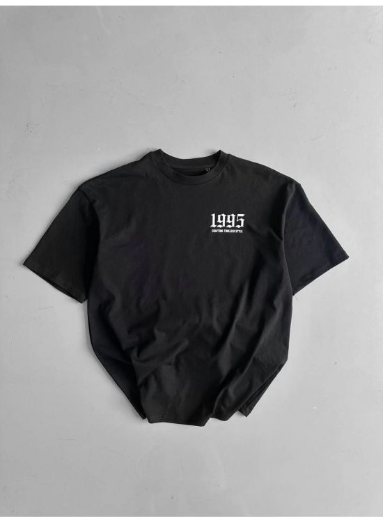 Erkek Baskılı T-Shirt Kısa Kol Bisiklet Yaka Regular Fit Yazlık Tişört - Siyah Erkek Baskılı T-Shirt Kısa Kol Bisiklet Yaka Regular Fit Yazlık Tişört - Siyah