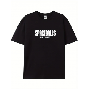 Erkek Baskılı T-Shirt Kısa Kol Bisiklet Yaka Regular Fit Rahat Kalıp Tişört - Siyah