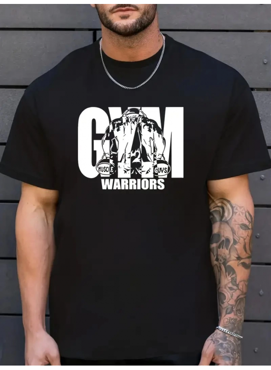 Erkek Baskılı Tişört Kısa Kol Bisiklet Yaka Regular fit Rahat kalıp T-Shirt - Siyah Erkek Baskılı Tişört Kısa Kol Bisiklet Yaka Regular fit Rahat kalıp T-Shirt - Siyah