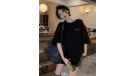 Kadın Tişört Newtro Baskılı Oversize Bisiklet Yaka T-shirt - Siyah Kadın Tişört Newtro Baskılı Oversize Bisiklet Yaka T-shirt - Siyah