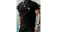 Erkek Kısa Kol Yazlık Tişört Bisiklet Yaka Baskılı Oversize T-Shirt - Siyah Erkek Kısa Kol Yazlık Tişört Bisiklet Yaka Baskılı Oversize T-Shirt - Siyah