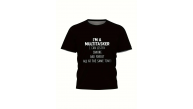 Erkek T-shirt Komik 'Multitasker' Baskılı Kısa kol Tişört - Siyah Erkek T-shirt Komik 'Multitasker' Baskılı Kısa kol Tişört - Siyah