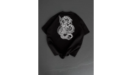 Erkek Ön ve Arka Baskılı T-Shirt Kısa Kol Bisiklet Yaka Regular Fit Tişört - Siyah Erkek Ön ve Arka Baskılı T-Shirt Kısa Kol Bisiklet Yaka Regular Fit Tişört - Siyah