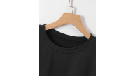 kadın New York Baskılı Tişört Kısa Kol Bisiklet Yaka T-shirt - Siyah kadın New York Baskılı Tişört Kısa Kol Bisiklet Yaka T-shirt - Siyah
