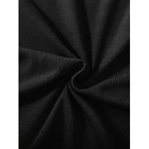 Kadın Tişört fiyonk baskılı Bisiklet yaka yazlık Kısa Kol oversize t-shirt - Siyah