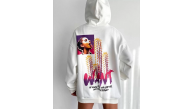 Kadın Oversize Kapüşonlu Cepli WANT Baskılı 3 İplik Pamuklu Hoodie Sweatshirt - Beyaz Kadın Oversize Kapüşonlu Cepli WANT Baskılı 3 İplik Pamuklu Hoodie Sweatshirt - Beyaz