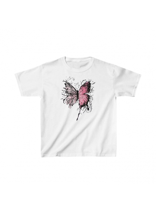 Çocuk Kız Baskılı T-Shirt - Beyaz Çocuk Kız Baskılı T-Shirt - Beyaz