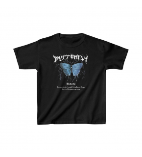 Çocuk Kız Baskılı T-Shirt - Siyah