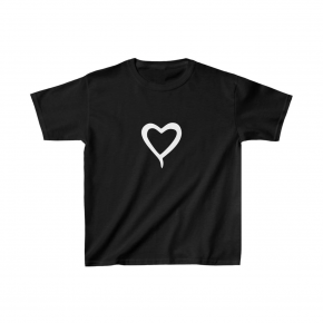 Çocuk Kız Baskılı T-Shirt - Siyah