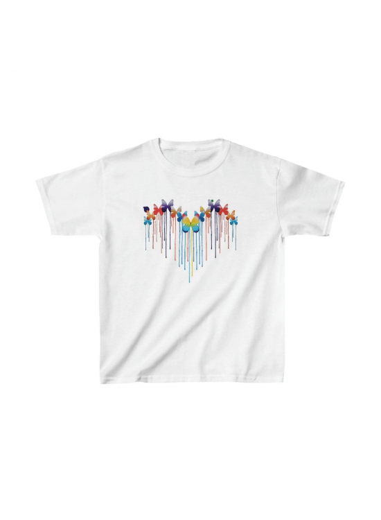 Çocuk Unisex Baskılı T-Shirt - Beyaz Çocuk Unisex Baskılı T-Shirt - Beyaz