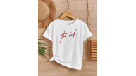 Çocuk Unisex Baskılı T-Shirt - Beyaz Çocuk Unisex Baskılı T-Shirt - Beyaz