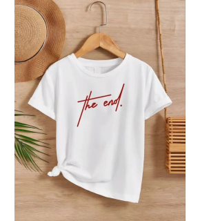 Çocuk Unisex Baskılı T-Shirt - Beyaz