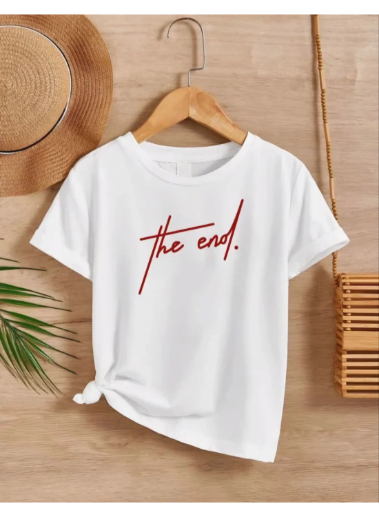 Çocuk Unisex Baskılı T-Shirt - Beyaz Çocuk Unisex Baskılı T-Shirt - Beyaz