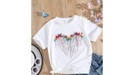 Çocuk Unisex Baskılı T-Shirt - Beyaz Çocuk Unisex Baskılı T-Shirt - Beyaz