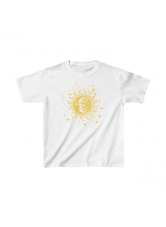 Çocuk Unisex Baskılı T-Shirt - Beyaz Çocuk Unisex Baskılı T-Shirt - Beyaz