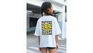 Çocuk Unisex Baskılı T-Shirt - Beyaz