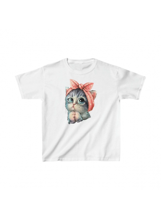 Çocuk Unisex Baskılı T-Shirt - Beyaz Çocuk Unisex Baskılı T-Shirt - Beyaz