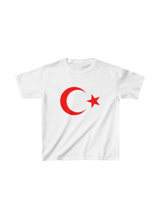 Çocuk Unisex Baskılı T-Shirt - Beyaz Çocuk Unisex Baskılı T-Shirt - Beyaz
