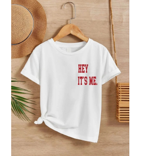 Çocuk Unisex Baskılı T-Shirt - Beyaz