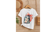 Çocuk Unisex Baskılı T-Shirt - Beyaz Çocuk Unisex Baskılı T-Shirt - Beyaz