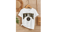 Çocuk Unisex Baskılı T-Shirt - Beyaz Çocuk Unisex Baskılı T-Shirt - Beyaz