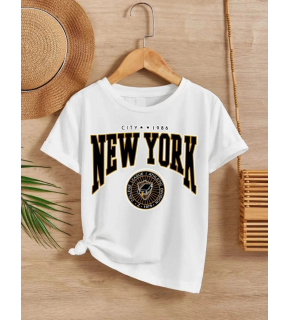 Çocuk Unisex Baskılı T-Shirt - Beyaz