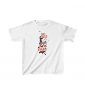 Çocuk Unisex Baskılı T-Shirt - Beyaz