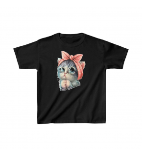 Çocuk Unisex Baskılı T-Shirt - Siyah