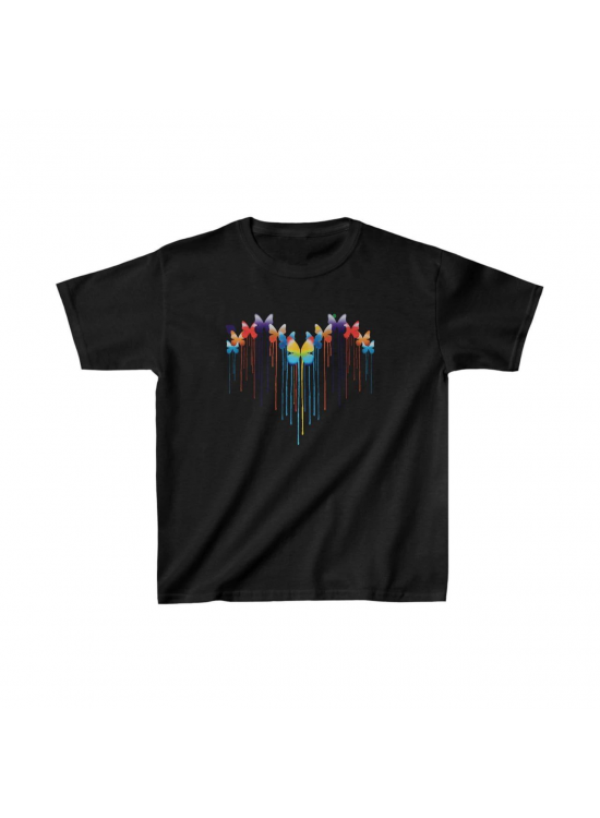 Çocuk Unisex Baskılı T-Shirt - Siyah Çocuk Unisex Baskılı T-Shirt - Siyah