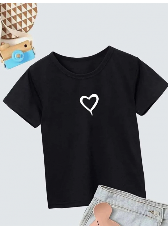 Çocuk Unisex Baskılı T-Shirt - Siyah Çocuk Unisex Baskılı T-Shirt - Siyah