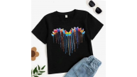 Çocuk Unisex Baskılı T-Shirt - Siyah Çocuk Unisex Baskılı T-Shirt - Siyah